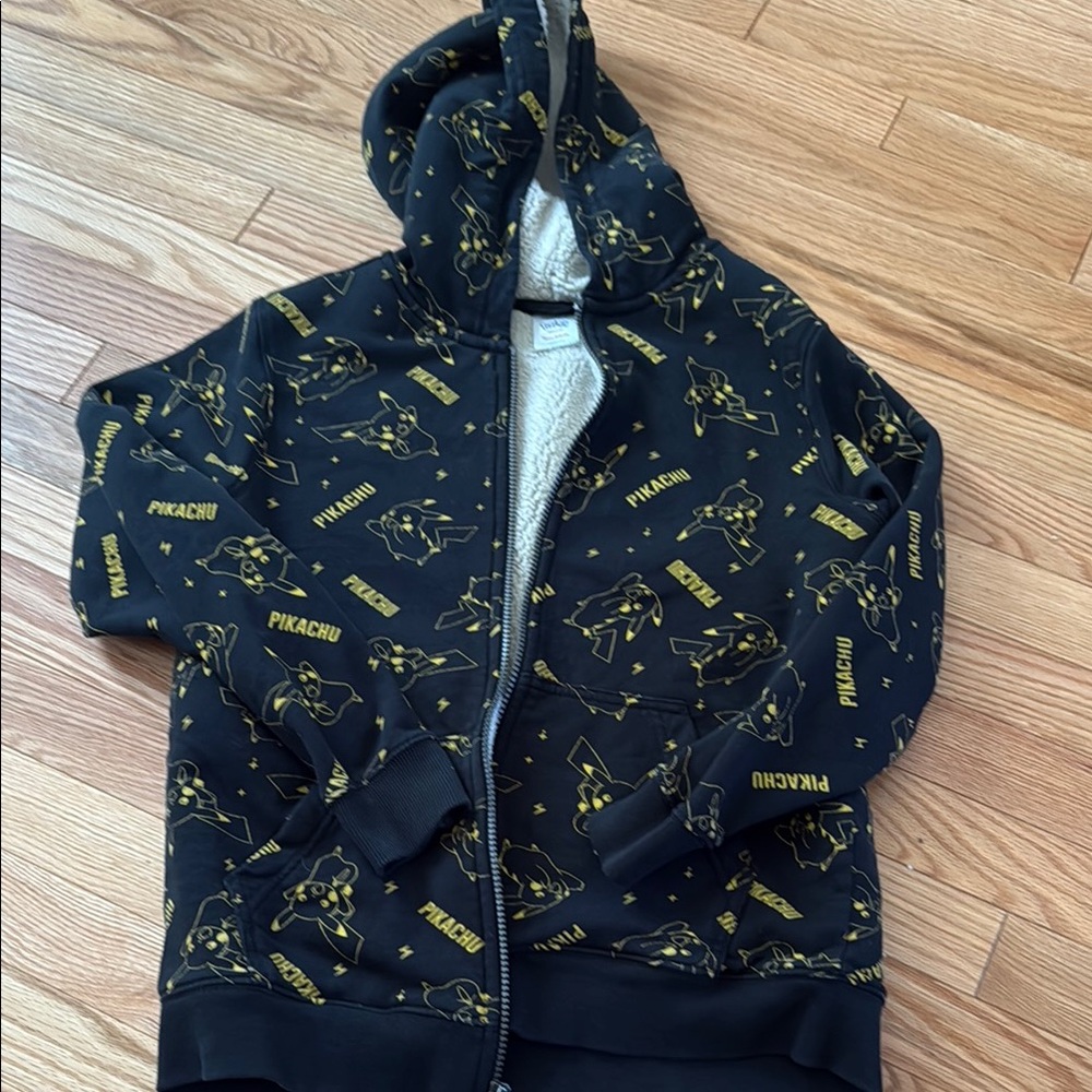 Hanna Anderson Black and Gold Pikachu Kids Hoodie 12